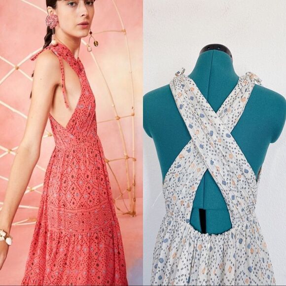 “Rare” Ulla Johnson Karima Metallic Cutout Dress - Picture 6 of 12
